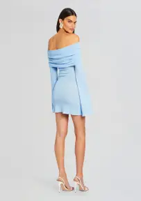Galli Rib Knit Mini Dress(Powder Blue,XXS)