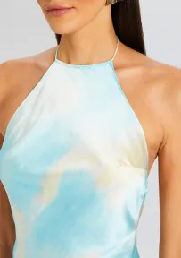 Helen Silk Mini Dress(Cloud Tie Dye,XXS)