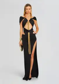 Leidy Bodysuit(Black/Gold,XXS)