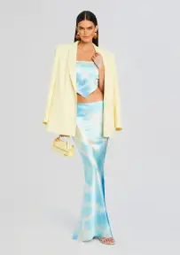 Silvana Silk Maxi Skirt(Cloud Tie Dye,XXS)