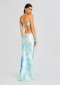 Silvana Silk Maxi Skirt(Cloud Tie Dye,XXS)