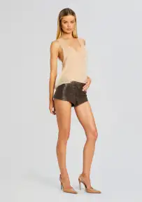 Aven Leather Short(Vintage Brown,XXS)