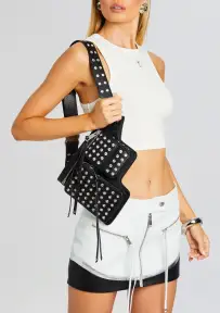 Liana Belt Bag - Black/Silver