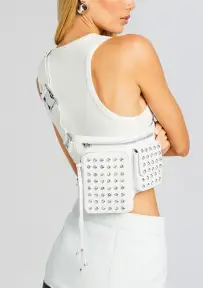 Liana Belt Bag - White/Silver