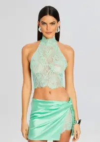 Violet Lace Top(Pistachio,XXS)