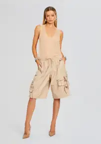 Alba Ruched Cargo Short(Oxford,XXS)