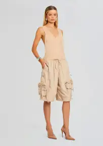 Alba Ruched Cargo Short(Oxford,XXS)