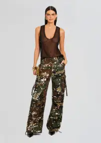 Alexia Embellished Pant(Camo,XXS)