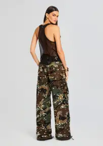 Alexia Embellished Pant(Camo,XXS)