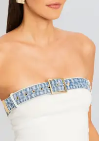 Etta Top(White/Coastline,XXS)