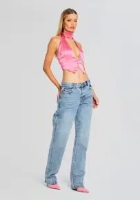 Romy Silk Vest(Candy Pink,XXS)