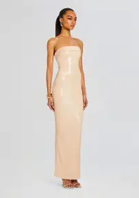 Alexandra Sequin Dress(Nude,XXS)
