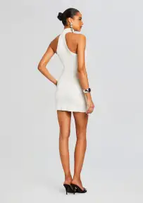 Allie A-Line Mini Dress(White,XS)
