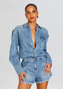 Annie Denim Romper(Oasis,XXS)