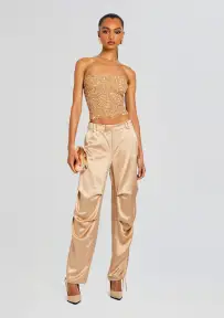 Kala Sequin Top(Nude,XXS)