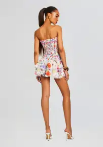 Cusia Short Dress(White Borbo,XXS)