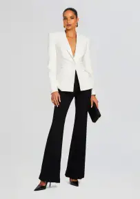 Lizzy Low Rise Flared Trousers(Black,XS)