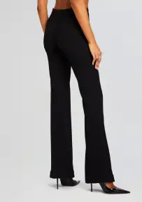 Lizzy Low Rise Flared Trousers(Black,XS)