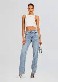Vero Embellished Denim Pant(Tangier,23)