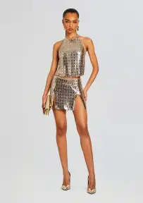 Tamar Skirt(Silver/Gold,XXS)