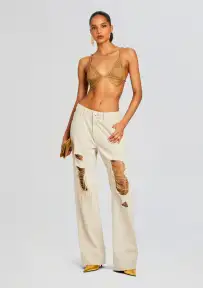 Pyla Chain Bra(Tannin/Gold,XXS)