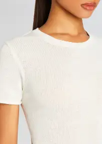 Clare Knit Baby Tee(White,XXS)