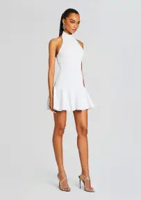 Quinn Knit Dress(White/Gold,XXS)