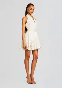 Runa Short Dress(Off White,XXS)