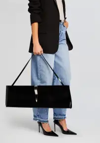 Ruth Large Shoulder Bag - Black/Silver
