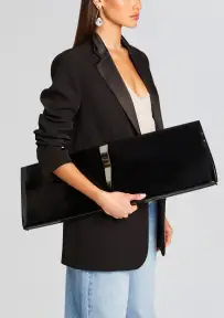 Ruth Large Shoulder Bag - Black/Silver
