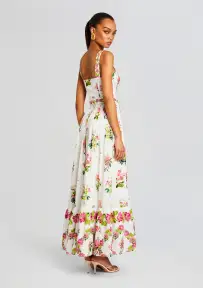 Taha Long Dress(White Floral,XXS)