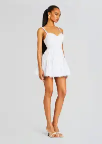 Angy Short Dress(White,XXS)