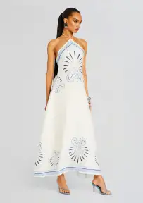 Eleanor Maxi Dress(Blue Sky Flowers,XS)
