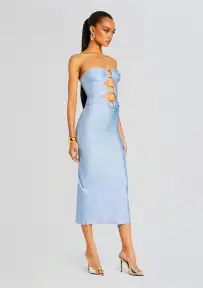 Lily Lycra Maxi Dress(Blue Sky,XS)