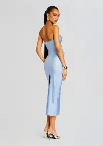 Lily Lycra Maxi Dress(Blue Sky,XS)