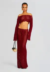 Magen Knitted Shirt(Red,XS-S)