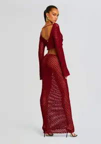 Magen Knitted Shirt(Red,XS-S)