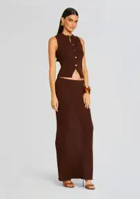 Kora Knit Maxi Skirt(Coconut,XXS)