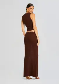 Kora Knit Maxi Skirt(Coconut,XXS)