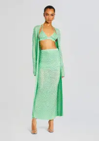 Sandy Crochet Skirt(Sea Foam,XS/S)
