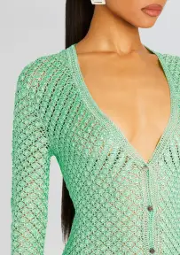 Allison Crochet Cardigan(Sea Foam,XS/S)