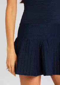 Audrina Knit Dress(Metallic Navy,XXS)