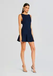 Audrina Knit Dress(Metallic Navy,XXS)