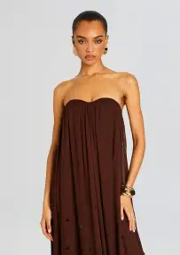 Helena Dress(Deep Brown,XXS)