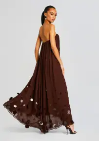 Helena Dress(Deep Brown,XXS)