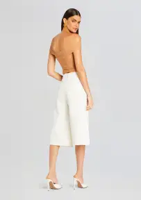 Valli Mid Rise Bermuda Short(White,23)