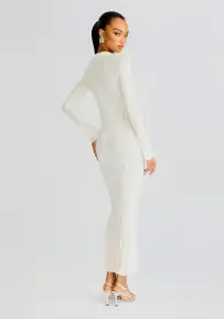 Azula Rib Knit Maxi Dress(Porcelain,XXS)