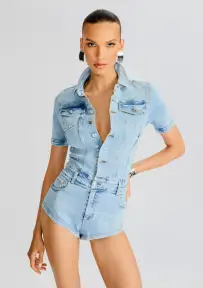 Judith Vintage Strech Romper(Coastline,XXS)