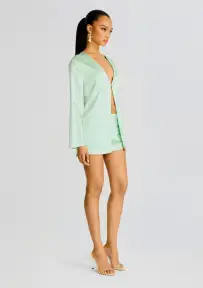 Sarra Silk Mini Skirt(Sage,XXS)