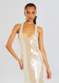 Bella Sequin Dress(Cream,XXS)